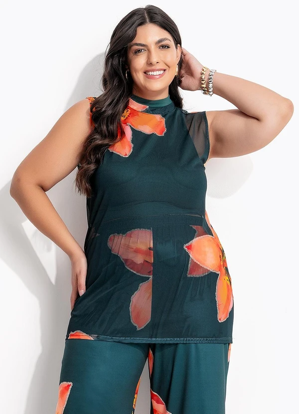 Marguerite - Blusa Lírio Laranja em Tule 6