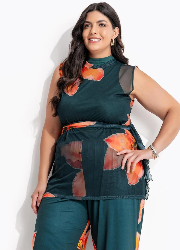 Marguerite - Blusa Lírio Laranja em Tule 10