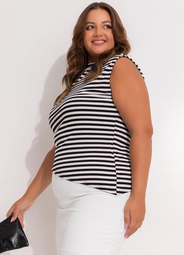 Marguerite - Blusa Listrado em Canelado