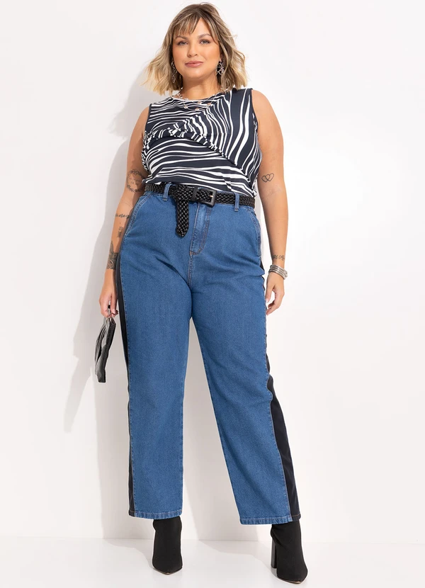 Marguerite - Blusa Listrado Irregular em Malha com Elastano 6