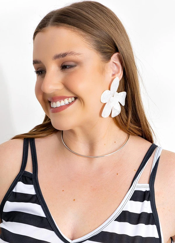 Marguerite - Blusa Listrado Preta e Branca em Malha 5