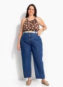 Blusa Marrom com Po� Amarelo de Al�a Dupla em Suplex