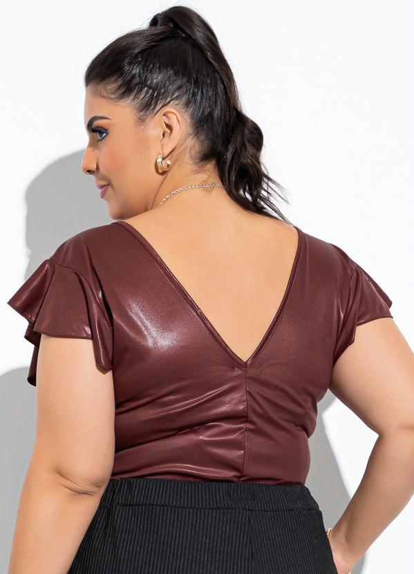 Marguerite - Blusa Marrom em Cirrê 2