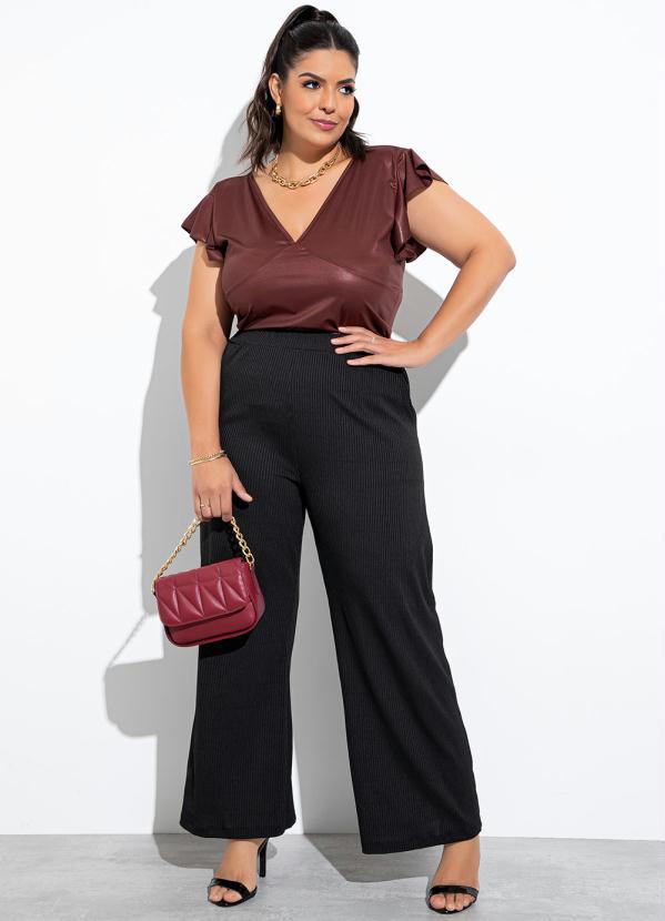 Marguerite - Blusa Marrom em Cirrê 3