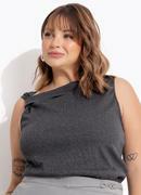 Blusa Mescla Escuro em Canelado