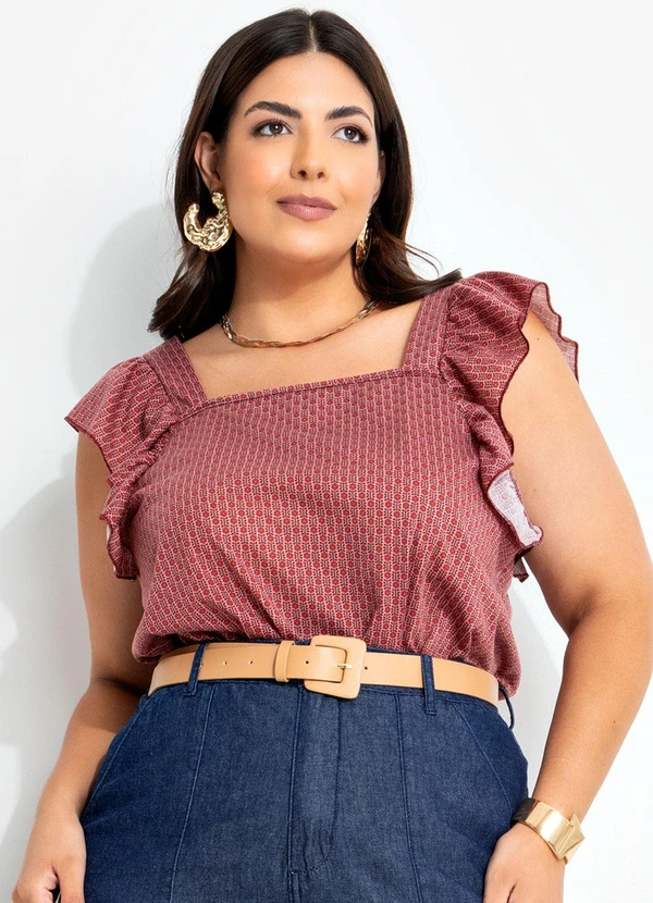 Marguerite - Blusa Mini Floral em Malha