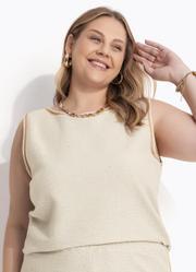 Blusa Natural em Moletinho
