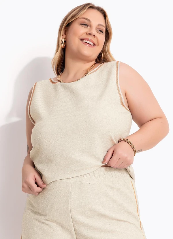 Marguerite - Blusa Natural em Moletinho 2