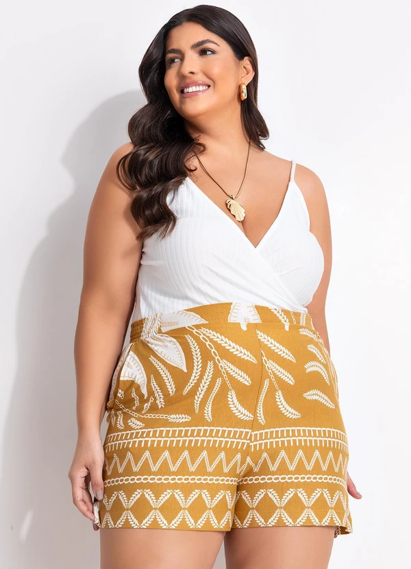 Marguerite - Blusa Off White em Malha Texturizada