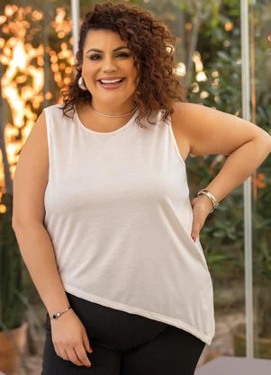 Marguerite - Blusa Off White em Poliviscose - MARGUERITE
