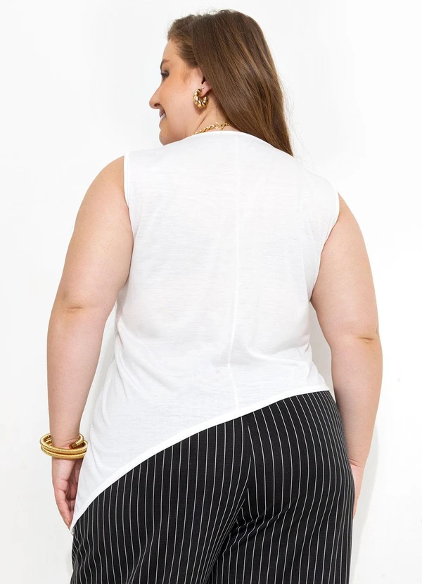 Marguerite - Blusa Off White em Poliviscose 5