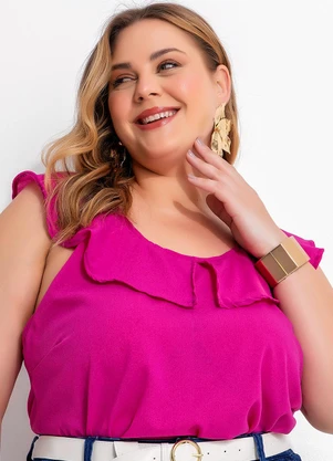 Marguerite - Blusa Pink em Crepe Plano - MARGUERITE