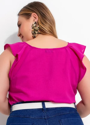 Marguerite - Blusa Pink em Crepe Plano - MARGUERITE