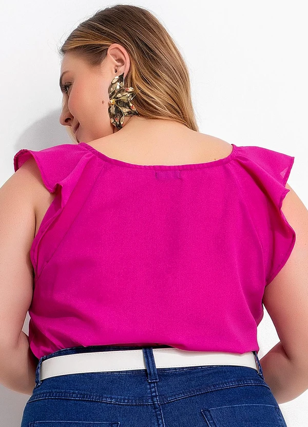 Marguerite - Blusa Pink em Crepe Plano 2