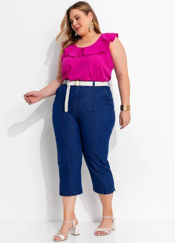 Marguerite - Blusa Pink em Crepe Plano 5