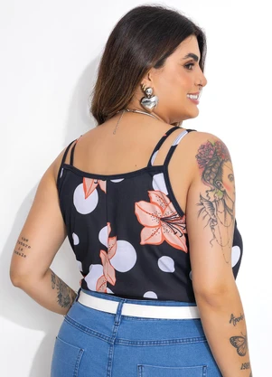 Marguerite - Blusa Poá Hibisco em Malha - MARGUERITE
