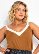 Blusa Preta com Contrastes