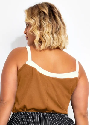 Marguerite - Blusa Caramelo com Contrastes - MARGUERITE