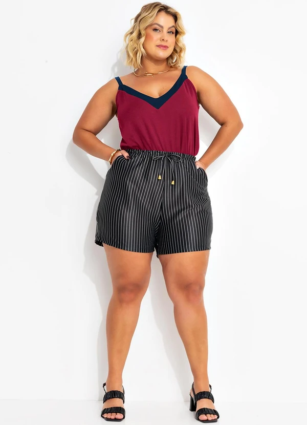 Marguerite - Blusa Bordô com Contrastes 3