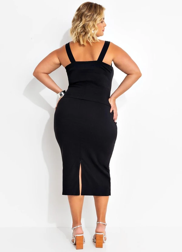 Marguerite - Blusa Preta em Bengaline 5