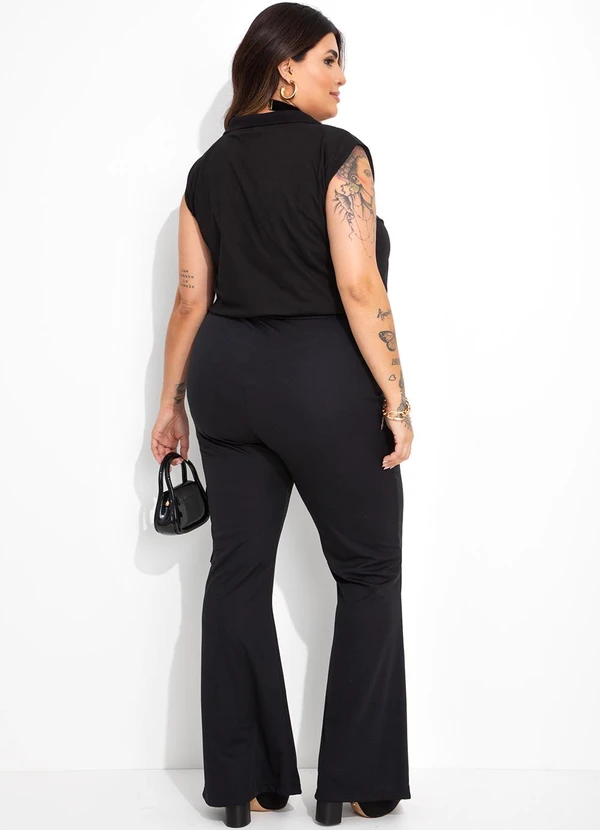 Marguerite - Blusa Preta em Malha de Algodão 5