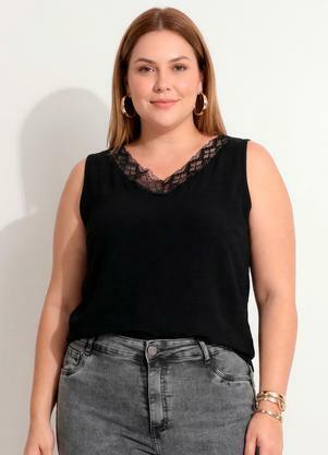Blusa (Preta) em Tecido Leve
