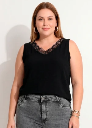 Marguerite - Blusa Preta em Tecido Leve - MARGUERITE