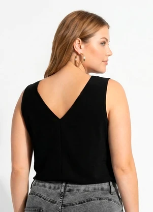 Marguerite - Blusa Preta em Tecido Leve - MARGUERITE