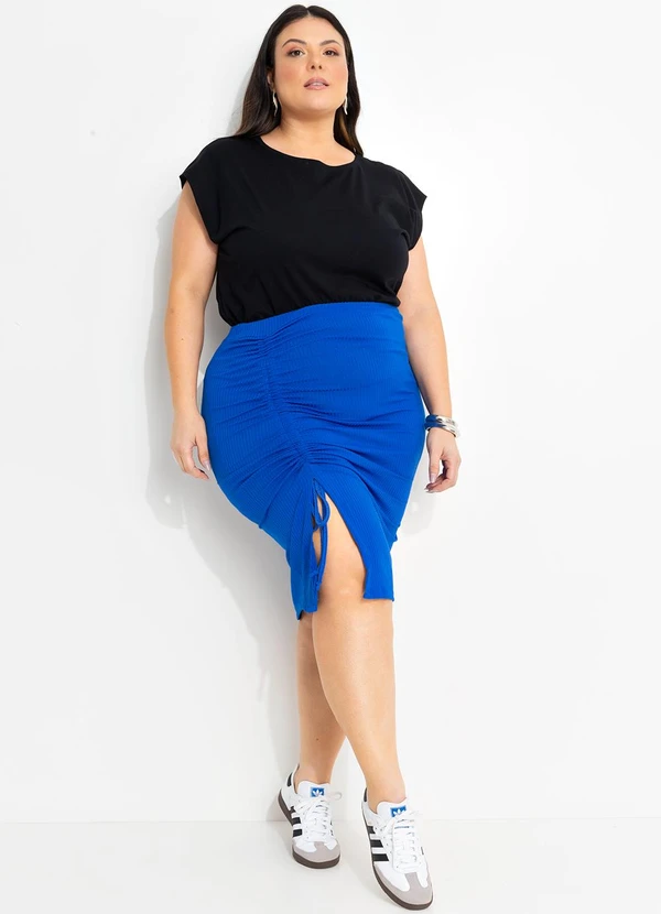 Marguerite - Blusa Preta Muscle Tee em Malha de Algodão 5