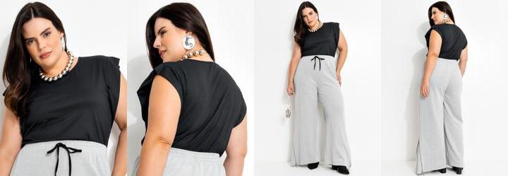 Blusa Preto em Canelado