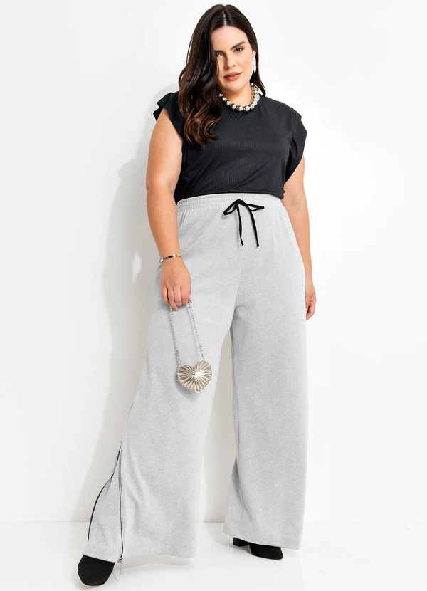 Marguerite - Blusa Preto em Canelado 6