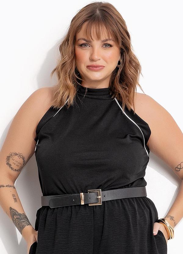 Blusa (Preto) em Malha