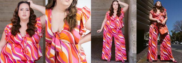 Blusa Psicodlica Rosa em Poliflex