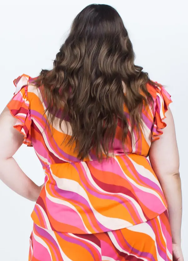 Marguerite - Blusa Psicodélica Rosa em Poliflex 5