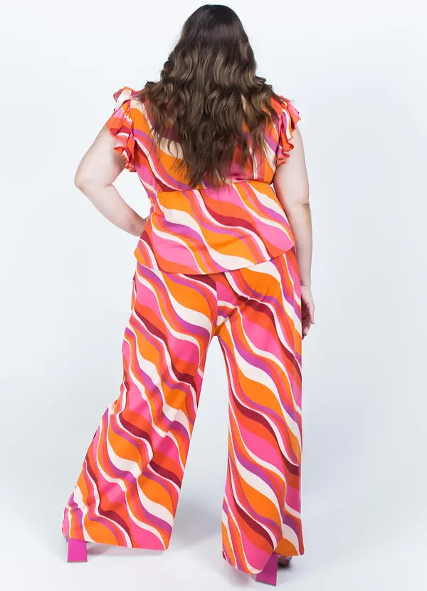 Marguerite - Blusa Psicodélica Rosa em Poliflex 6