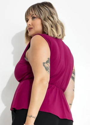 Marguerite - Blusa Púrpura em Malha de Viscose - MARGUERITE