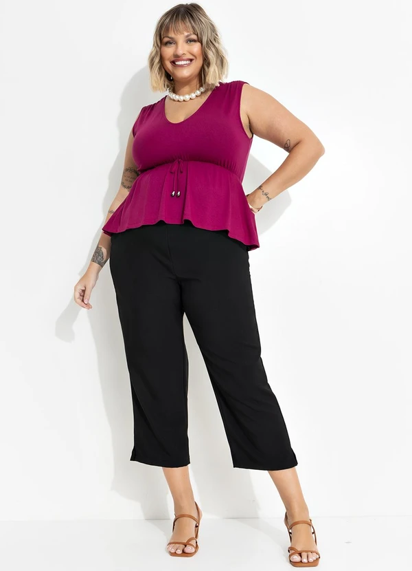 Marguerite - Blusa Púrpura em Malha de Viscose 5