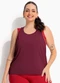 Marguerite - Blusa Regata Nadador Vemelho Bordô em Malha Dry Fit - variação:  