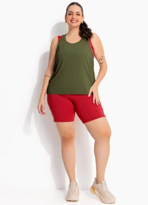 Marguerite - Blusa Regata Nadador Vemelho Bordô em Malha Dry Fit - MARGUERITE