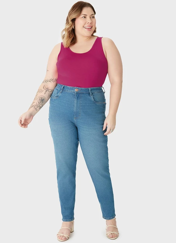 Malwee - Blusa Reta em Viscose PlusFúcsia 2