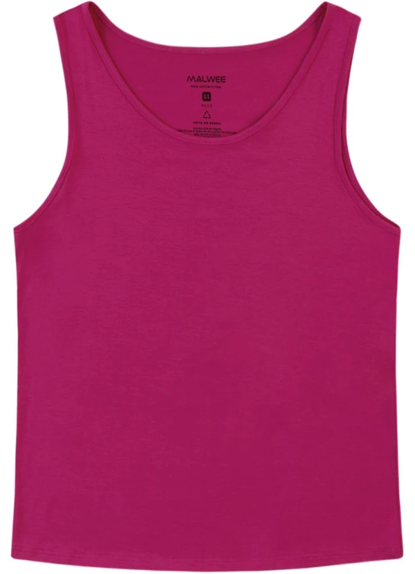 Malwee - Blusa Reta em Viscose PlusFúcsia 3