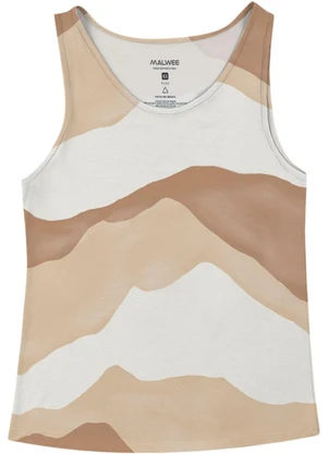 Malwee - Blusa Reta Marmorizada em Viscose PlusAreia - MALWEE