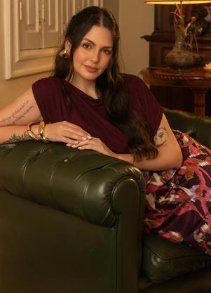 Blusa Roxa em Malha de Viscose com Elastano