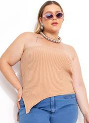 Blusa sem Alas Bege em Tric Modal