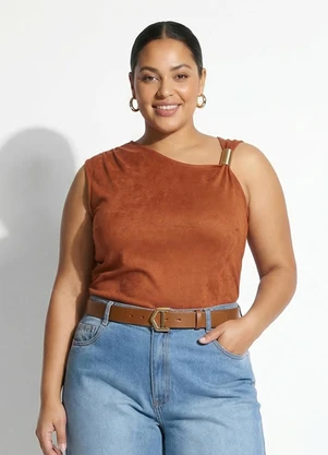 Marguerite - Blusa Telha em Malha Suede - MARGUERITE