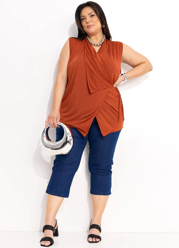 Marguerite - Blusa Terracota em Poliviscose 3