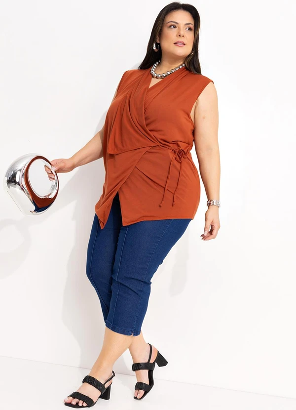 Marguerite - Blusa Terracota em Poliviscose 5