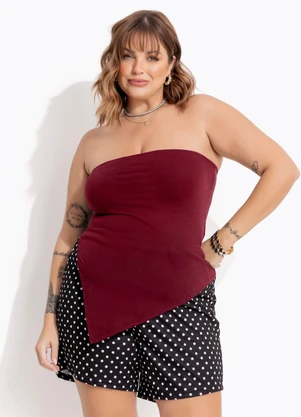 Marguerite - Blusa Top sem Alça  Preto em Cotton - MARGUERITE