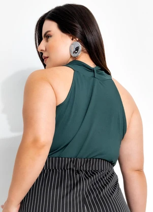 Marguerite - Blusa Verde em Malha de Viscose - MARGUERITE