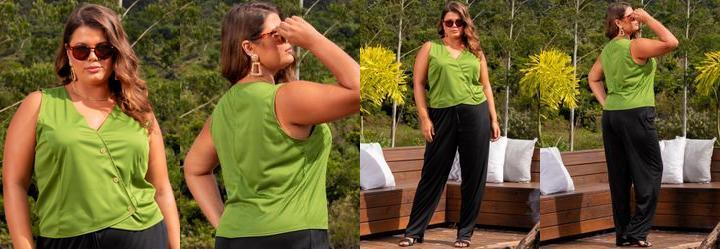 Blusa Verde Oliva em Malha
